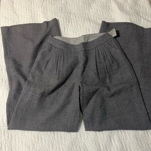 Anthropologie grey wool wide leg pants size 2
